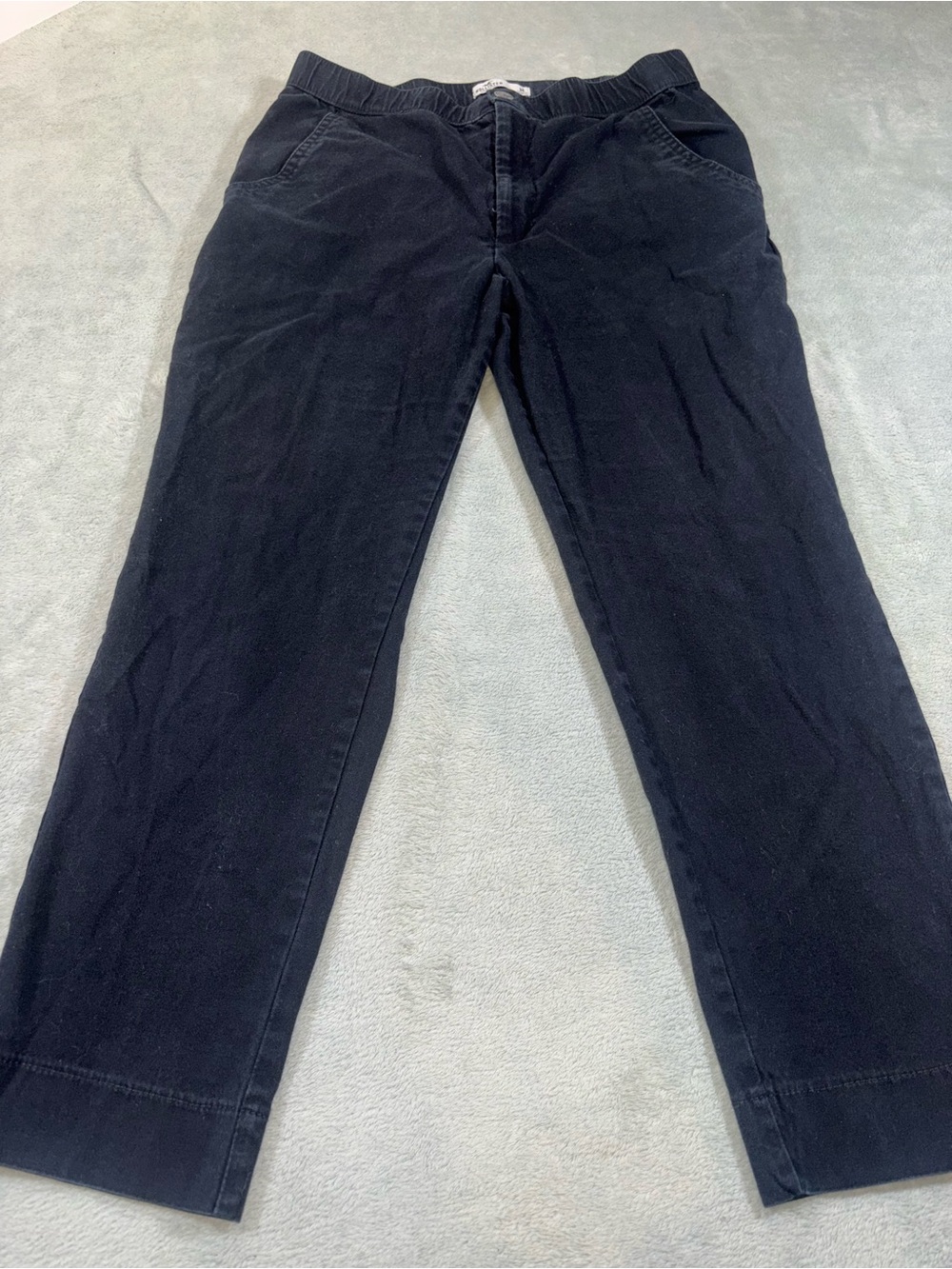 Hollister Casual Straight Leg Trousers Black Medium